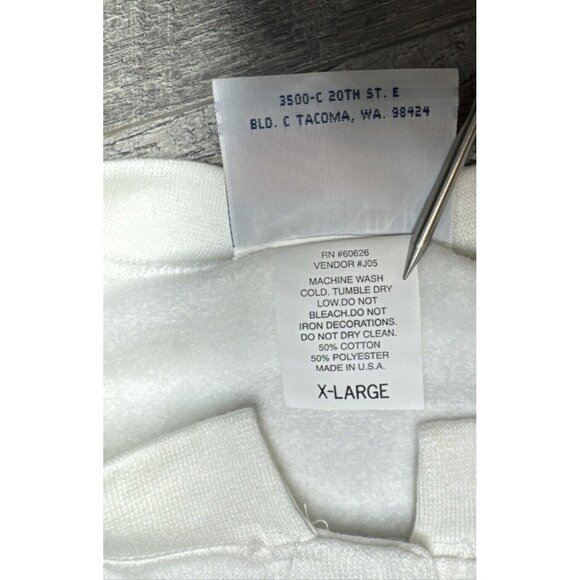 Vintage Morning Sun Sweatshirt Grandma Flower Button Up White USA Made NEW - Picture 8 of 12